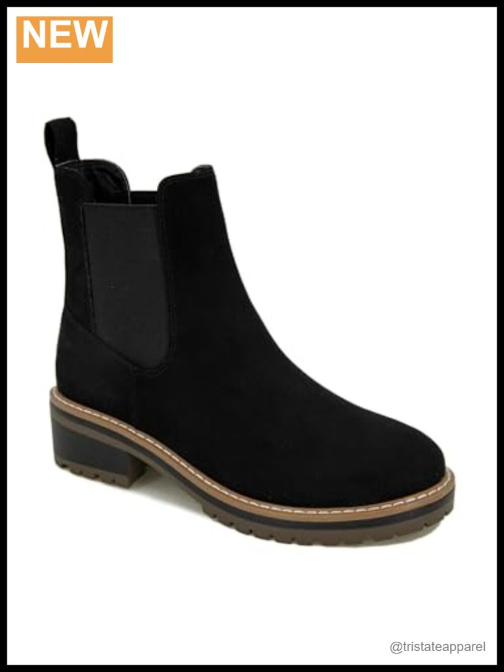 kensie Women's Khai Chelsea Boot Stretch Gore Faux Suede Ankle Booties
